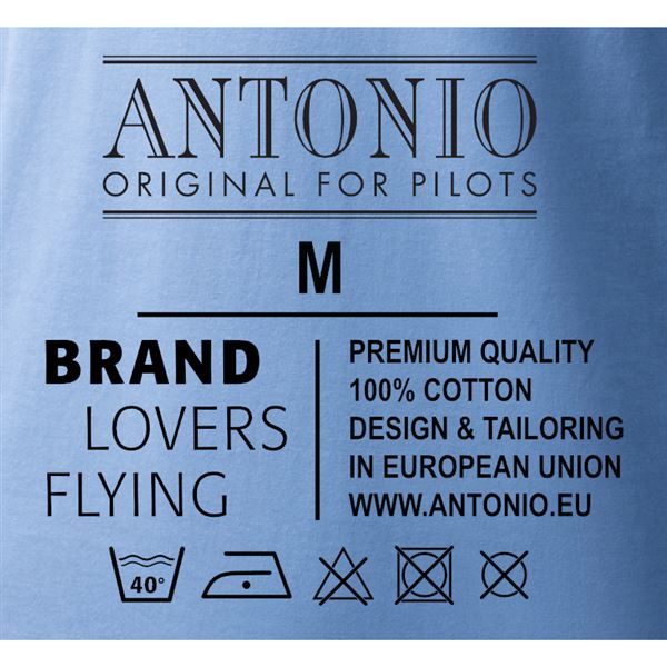 ANTONIO Tričko PIPER J-3 CUB, světle modá, M