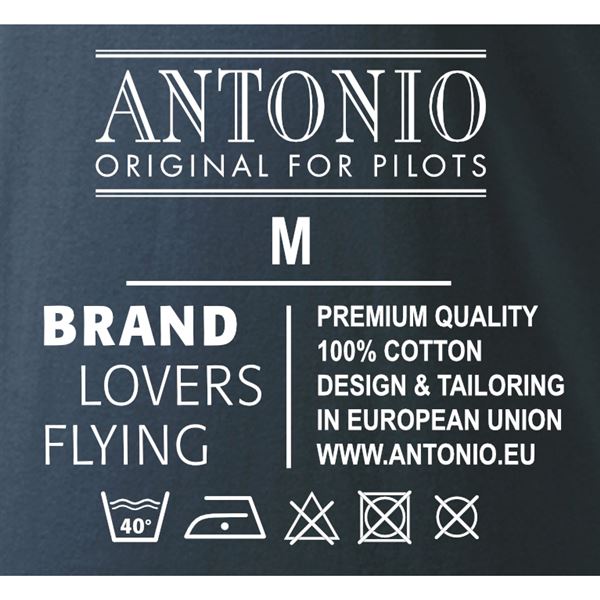 ANTONIO Tričko PITTS S-2SB, modro šedá, L