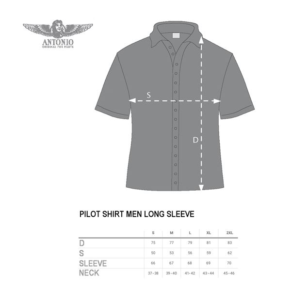 ANTONIO Pilot Shirt Men Long S