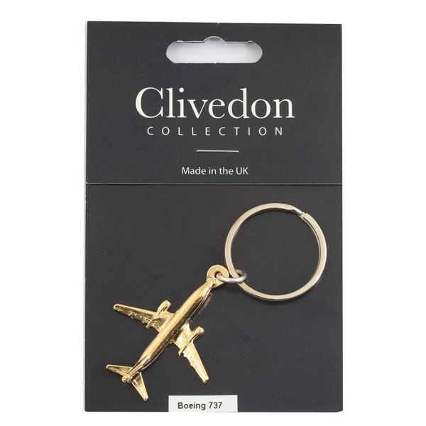 Přívěšek na klíče B737, zlatý
