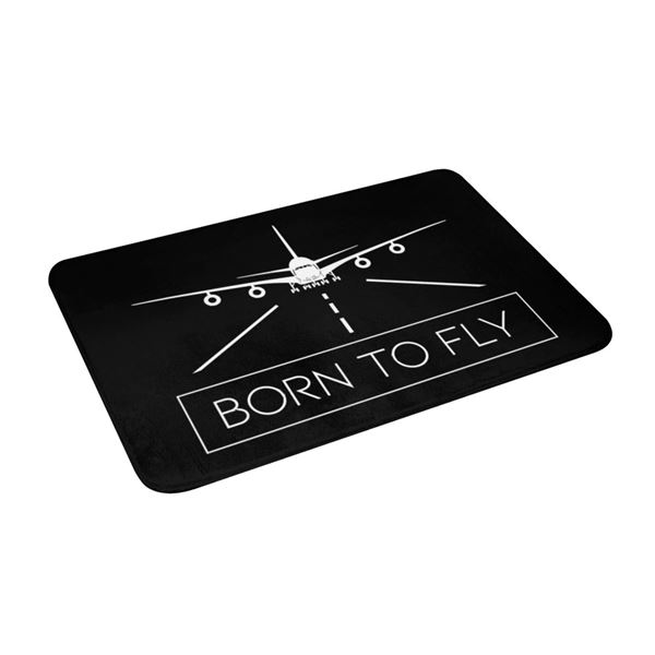 Born To Fly Doormat, black