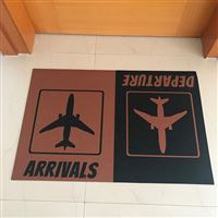 Arrivals/Departure Doormat, brown