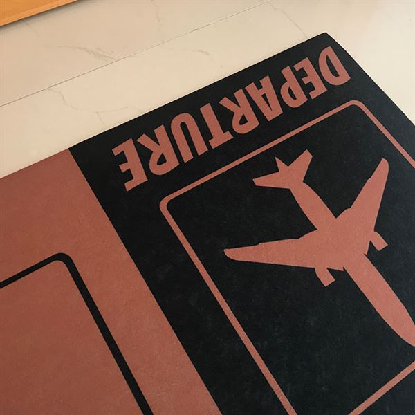 Arrivals/Departure Doormat, brown