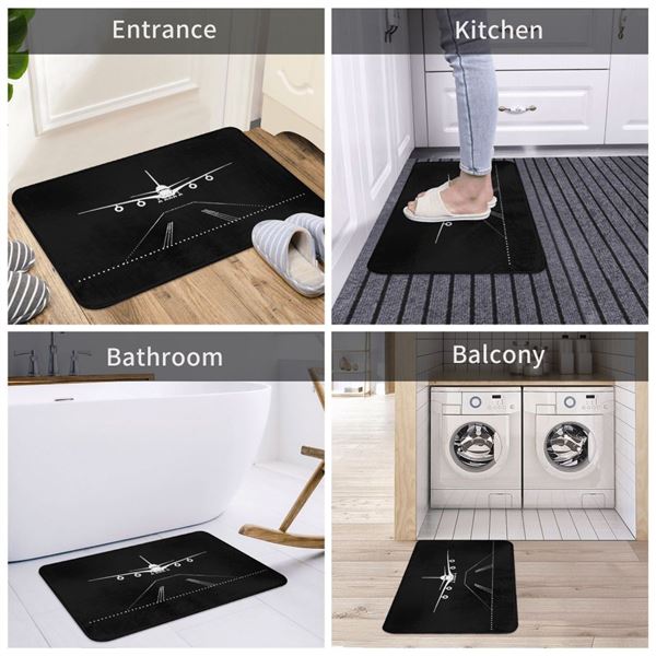 "Landing" Doormat, black