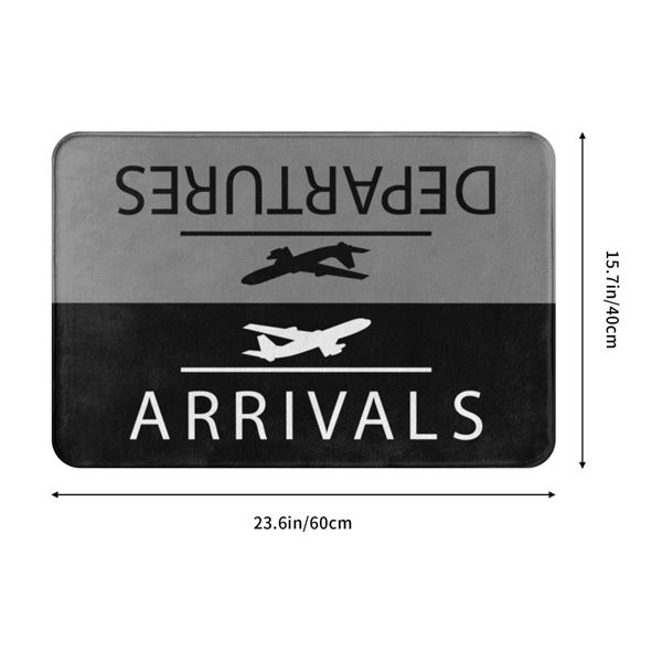 Arrivals/Departures Doormat, grey
