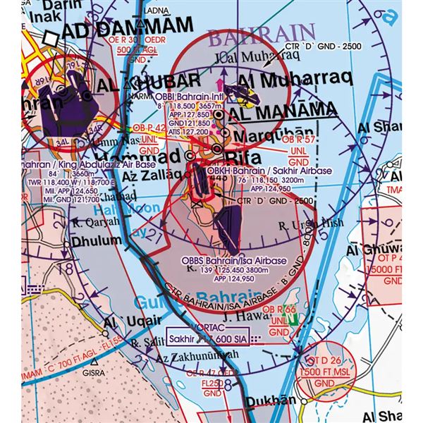 U.A.E.-Qatar-Bahrain VFR Chart 2023