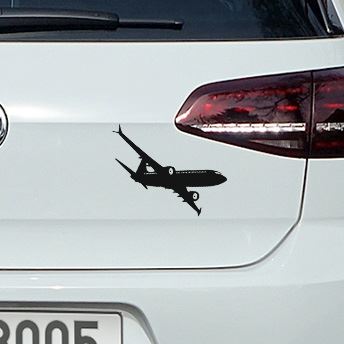 Sticker Boeing 737, Large - Black