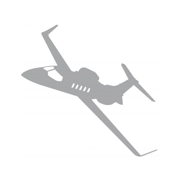 Sticker Bizjet, Small - Grey