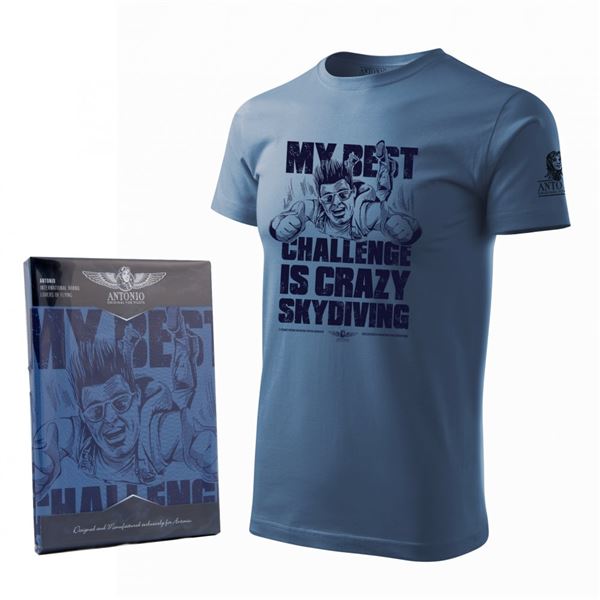 ANTONIO Tričko SKYDIVING CHALLANGE modrá, XXL