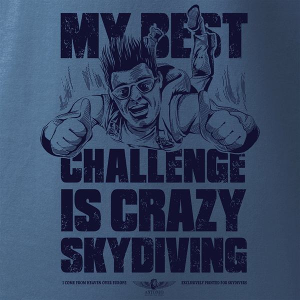 ANTONIO Tričko SKYDIVING CHALLANGE modrá, XXL