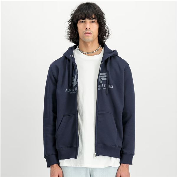 Alpha Industries Mikina Basic na zip, rep.blue M