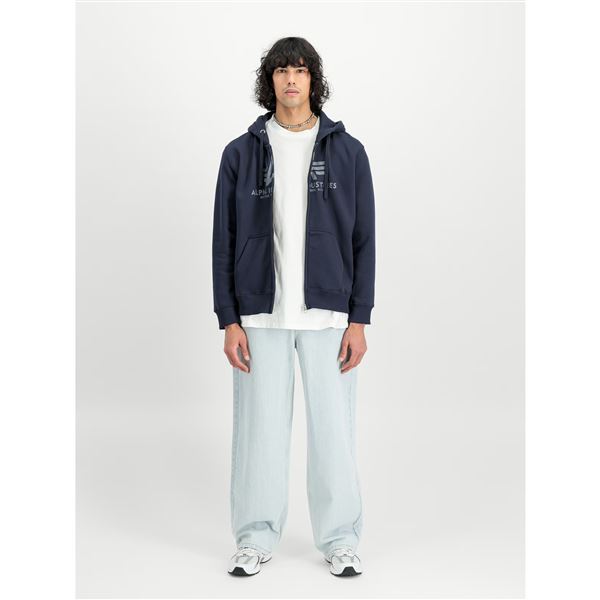 Alpha Industries Mikina Basic na zip, rep.blue M