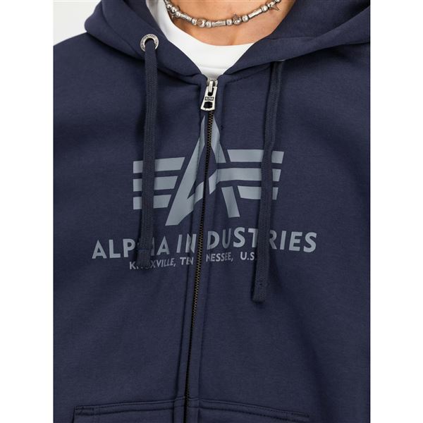 Alpha Industries Mikina Basic na zip, rep.blue M