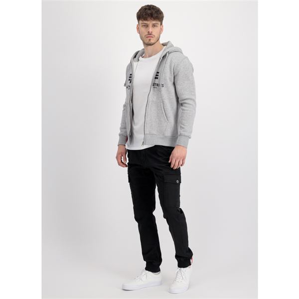 Alpha Industries Mikina Basic na zip, šedá M