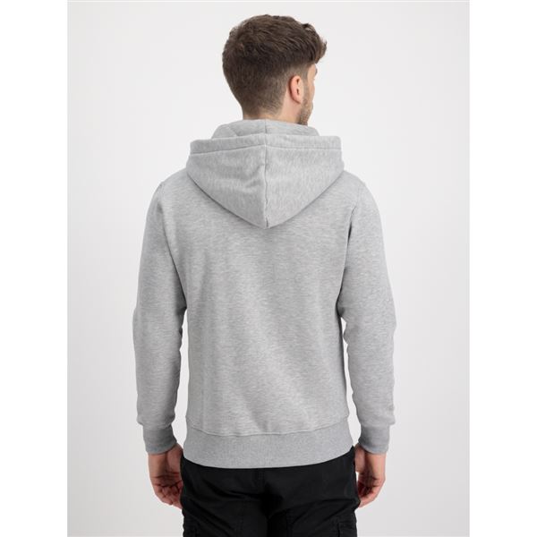 Alpha Industries Mikina Basic na zip, šedá M